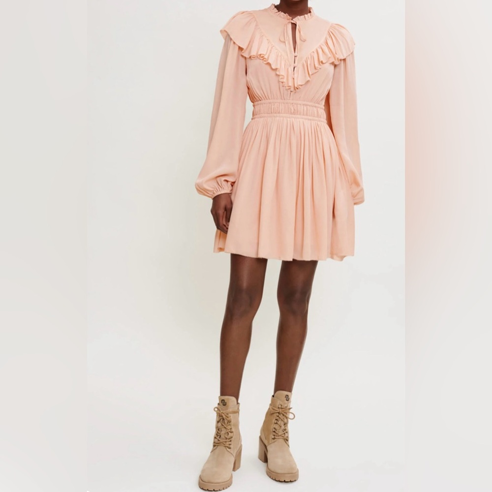 Maje Riava Ruffled Mini Dress size 42 new